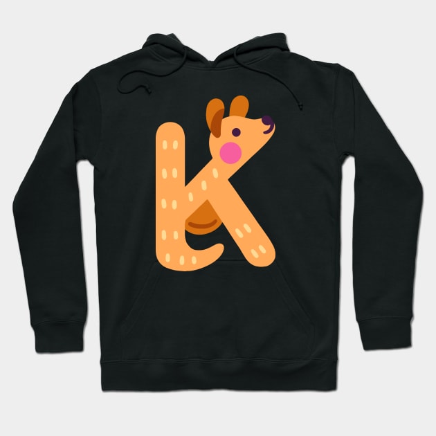 Letter K animal alphabet back to school Hoodie by AwesomeDesignArt